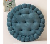 Cojín de meditación con forma de galleta, redondo, cuadrado, para silla, sala de estar, balcón, oficina, sofá, yoga, 40 cm (cuadrado, marrón claro).