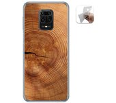 Tumundosmartphone Funda Gel Tpu para Xiaomi Redmi Note 9S / Note 9 Pro diseño Madera 04 Dibujos