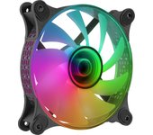 Mars Gaming MF-3D, Ventilador ARGB 360° 12cm, Espejo Infinito 3D, Sistema Anti-vibraciones, Ultra-silencioso, Compatibilidad Total, Ventilador Gaming Negro, Rosa o Blanco