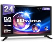 Televisor 24 Pulgadas HD No Smart TV, USB Grabador reproductor, Sintonizador digital DVB-T2/C - TD Systems K24DLM20H