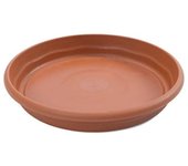 Plastiken TERRA - Plato Redondo de 18 cm para Macetas de 20 cm 3L. Terracota