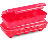 PLASTIC FORTE - Doble Huevera Chick para Despensa y Nevera para 20 Huevos. Fucsia