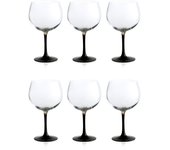 Set 6 Copas Combinado Luminarc Vidrio Pie Color 71,5CL Bicolor Brillo