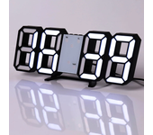 Wall Clock Digital Alarm Modern Kitchen Electronic Smart 3D USB Power Supply LED Time Date Temperature Display Desktop Bedroom