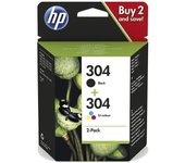 Cartucho de Tinta Original HP nº304 Multipack/ Negro/ Tricolor