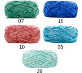 5pcs X100g Soft Velvet Yarn For Knitting Sweater Scarf Blankets Thick Crochet Yarn Threads