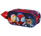 Marvel Spiderman Glow 3D Double Pencil Case, Blue