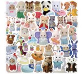 10/30/60/120pcs Calico Critters Stickers Laptop Scrapbook Graffiti Decals Skateboard Laptop Waterproof Sticker Toys Decor