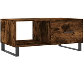 vidaXL Mesa de centro madera contrachapada 90x50x40 cm Blanco, Negro, Blanco brillante Mesita de Salón o Comedor o Auxiliar Mesa de Café Meuble Salón