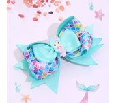 New Rainbow Mermaid Hair Clips For Baby Girls Handmade Fish Scales Children Hairpin Kids Boutique Barrettes Hair Accessories