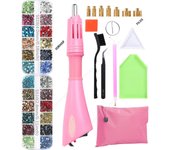 Crystal DMC Hot Fix Rhinestone with Hotfix Applicator Kit Glass FlatBack Hot-melt Adhesive Rhinestones Wand Strass