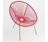 SILLON VINTAGE RATAN SINTETICO ROJO  - DE SUINPLAS DECORACIONES