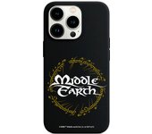 Funda original compatible con iPhone 13 Pro Negro con un diseño de LOTR Middle Earth Ring
