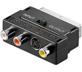 Microconnect Adaptador de Euroconector a Vídeo Compuesto y S-Video (21 Pines) - Negro