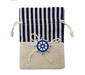 Flikehome - Bolsas de yute azul 13.5x10cm - Pack 12 Blisters