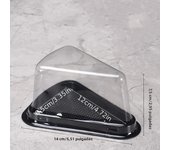 10/30pcs Clear Plastic Cake Box, Disposable Cheesecake Boxes Triangular Pie Box Dessert Containers for Bakery (No Stickers)