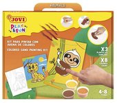 JOVI KIT JOVI PINTA CON ARENA DE COLORES ANIMALES TERRESTRES PLAY&FUN 28x21x5 Cms.
