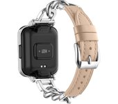 For Xiaomi Mi Band 8 Pro Smart wacth band Leather Strap+Metal For Redmi Watch 4 Bracelet For Mi Band 8 Pro  Breathable Straps