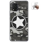 Tumundosmartphone Funda Gel Tpu para Xiaomi Mi 10 Lite diseño Camuflaje 02 Dibujos