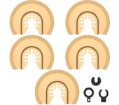 5/6Pcs Oscillating Saw Blades 3-1/2inch Semicircular Saw Blade Bimetal Multitool Blades Flush Cut Oscillating Saw Blades Cutting