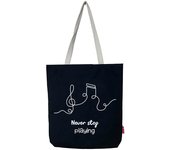 Hello-Bags. Bolso tote bag con cremallera, forro y bolsillo interior. Exterior: Algodón 100%. Incluye sobre kraft de regalo. Modelo NEVER STOP. Color: Crudo / Negro. Medidas: 37x38 cm.