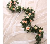 Silk Artificial Rose Vine Hanging Flowers for Wall Christmas Rattan Fake Plants Leaves Garland Romantic Wedding Home Decoration
