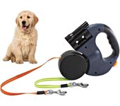 Correa Doble Flexible para Perros with Mango Antideslizante, para Perros Pequeños y medianos PORCHEDDU Correa Doble Retráctil para Perros, Correa Doble para Perros de 3 M para Dos Perros