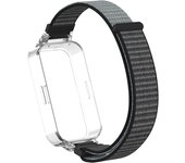 Suitable for Xiaomi Band 9 active nylon loop strap+PC plastic protective case for Redmi Band 3 replacement accessory strap