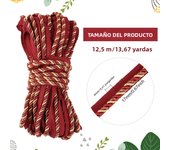 21.9 Yards White Twisted Cord 3 Layers Braided Cord with Spool Decorative Twisted Satin Glitter Rope Braided Cord for Crafts