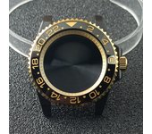 High-quality Silvery Black Case have inner ring 40.5mm watch men's case FIT NH34 NH35 NH36 movement Automtaic Watch Box