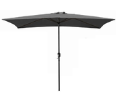 Fornord Sombrilla Parasol 2 x 3 m ConManivela Inclinabre Tubo aluminio ø 48 mm y Tela Poliéster 200 gr ParaTerraza Jardin Camping