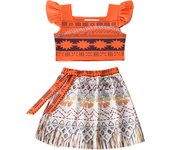 New Summer Movie Moana 2 Girl Dress Halloween Party Costume Princess Fancy Clothes Children Vaiana Outfit Dress