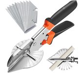 Cortador de cizalla de inglete, tijeras para juntas Ousinby Cortador de cizalla de inglete de múltiples ángulos Herramientas manuales Tijeras para canales de 45 ° -135 ° Cortador de recortes para cortar PVC PPR PE