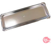 Bandeja Pastkolor Rectangular Plateada - 45 X 13 Cm