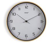 Versa Ripon Reloj de Pared Decorativo, para Salón o Cocina, Medidas (Al x L x An) 30 x 4,3 x 30 cm, 1 pila 1.5 V AA necesaria (no incluida), Color Blanco