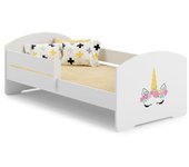 Cama de criança 140 x 70 colchão e estrado incluídos Kobi Luk Unicorn horn
