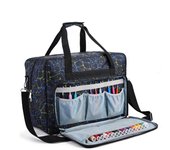 Bolso de Transporte Negro Estampado Para Máquina De Coser