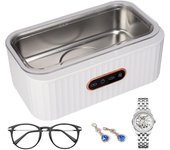 Limpieza ultrasónica de joyas, Limpiadora de joyas de 400 ml y 46 KHz, Limpiadora sónica profesional
