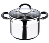 MASTERPRO Olla MASTERPRO de Acero Inoxidable 4L Ø20x14cm con Tapa - 14804 Olla Cocina / Accesorios Ollas a Presión
