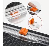Cortador de Papel A4, Guillotina de Papel Automático de Seguridad Salvaguardar, Corte de Rejilla y Ángelo, with Regla de Extension, para Cupón Craft