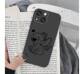 Disney Angel Stitch Couple Phone Case For Apple iPhone 14 13 12 11 SE XS XR X 7 8 6 mini Plus Pro MAX Soft Black Cover