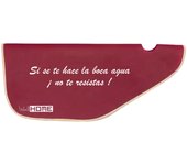 WellHome Jamonero de madera con herraje en V 40x16x23cm, pincho y fijación pezuña, set de cuchillo Jamonero (25cm) y Chaira (21cm) acero inoxidable alta calidad y funda