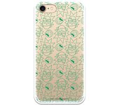Funda original compatible con iPhone 7 o IPhone 8 o SE 2020 con un diseño de Rick y Morty Caras Verdes
