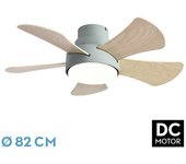 FABRILAMP Ventilador DC Verde Gregario 5 Aspas Reversibles 6 Velocidades