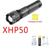 Portable 4 Core Led Flashlight Aluminum Alloy XHP70.2  XHP50.2 Usb Rechargeable Zoomable Lantern 18650 AAA Battery Hunting Torch