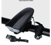Bicycle Front Light with Electric Horn Waterproof Bike Headlight USB Rechargeable Cycling Flashlight Loudly Bike Bells Lantern