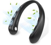 Ventilador de Cuello portátil, ventilador de Cuello Colgante recargable, ventilador Manos libres sin Aspas con 3 velocidades, ventilador personal portátil que funciona con Batería de 3000 mAh