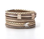 Fashion Handma Bohemian Jewelry Accessory Multi-layer Woven Bracelet Leather Bracelet for Women