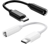 2 Pack USB-C to 3.5mm Headphone Adapter for iPhone 15/16 Pro Max/Plus & Samsung Galaxy,Type C Converter Dongle Aux Audio Cable Cord - Compatible with iPad,MacBook,S24/S23/S22/S21Ultra,Note 20,Pixel XL