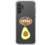 Tumundosmartphone Funda Silicona Antigolpes para Samsung Galaxy A32 4G diseño Vegan Life Dibujos